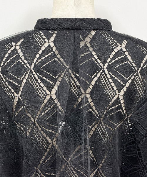 AULA AILA(アウラアイラ)の「レースコンビネーションブルゾン(LACE COMBINATION BLOUSON)(ブルゾン・レディース・ブラック/グレー/オフホワイト・M)」の13枚目の写真