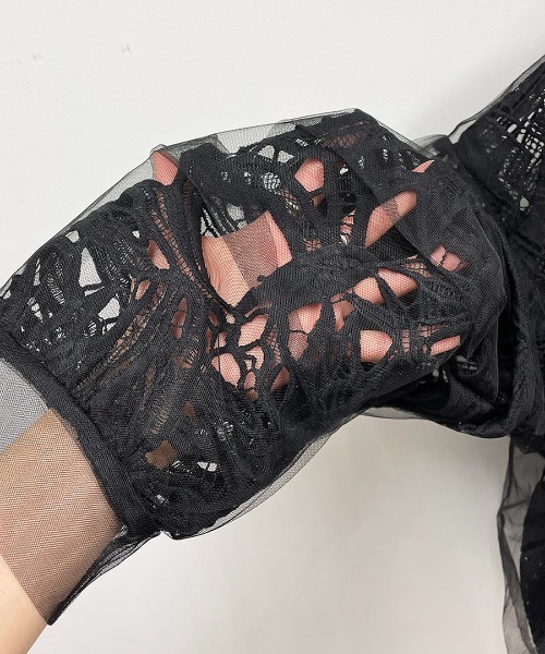 AULA AILA(アウラアイラ)の「レースコンビネーションブルゾン(LACE COMBINATION BLOUSON)(ブルゾン・レディース・ブラック/グレー/オフホワイト・M)」の19枚目の写真