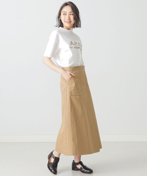 BEAMS LIGHTS(ビームスライツ)の「BEAMS LIGHTS / チノ ミドル スカート(スカート・レディース・ブラック/ベージュ・38/36)」の12枚目の写真