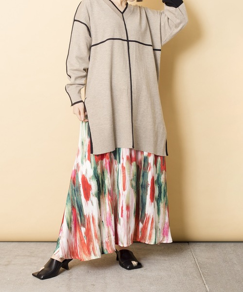 OSMOSIS（オズモーシス）の「ラインニットプルオーバー（ニット/セーター・レディース・ブラック/ベージュ/ライトグリーン・ONE SIZE）」の18枚目の写真