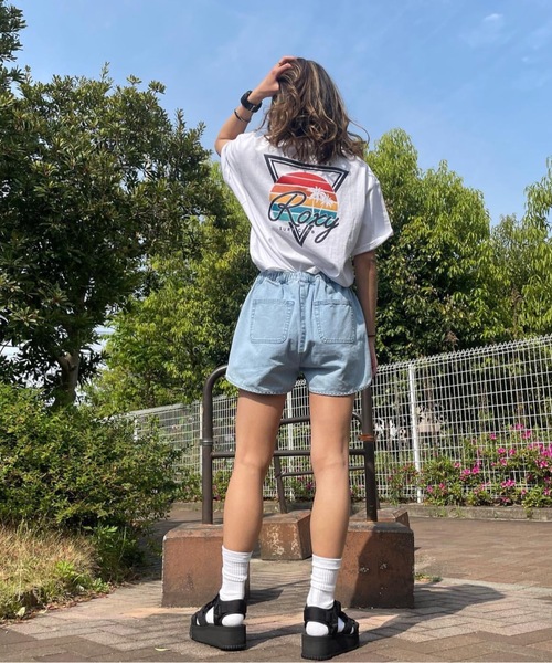 ROXY（ロキシー）の「ROXY/ロキシー  ルーズシルエット  デニムショートパンツ   RPT221074（デニムパンツ・レディース・ネイビー/インディゴブルー・S/M）」の14枚目の写真