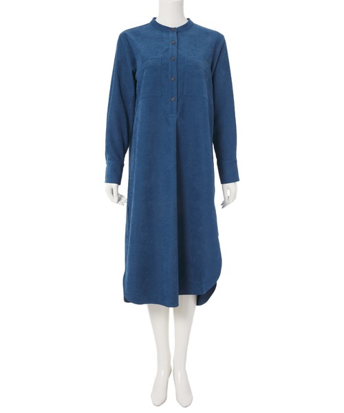 fifth(フィフス)の「コーデュロイシャツワンピース(ワンピース・レディース・ブルー/ブラウン・S/M)」の4枚目の写真