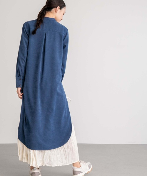 fifth(フィフス)の「コーデュロイシャツワンピース(ワンピース・レディース・ブルー/ブラウン・S/M)」の12枚目の写真