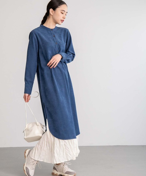 fifth(フィフス)の「コーデュロイシャツワンピース(ワンピース・レディース・ブルー/ブラウン・S/M)」の15枚目の写真