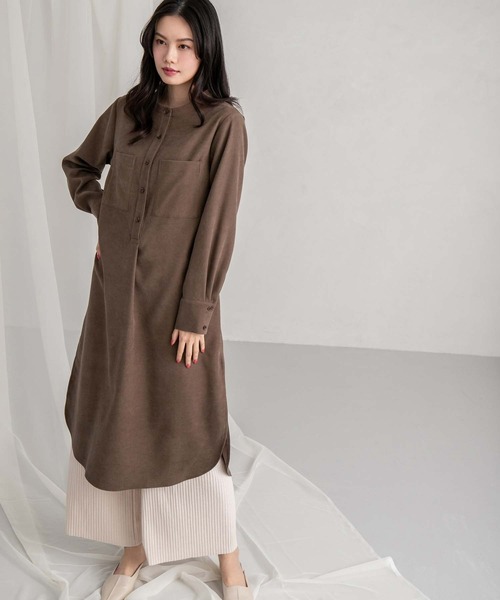 fifth(フィフス)の「コーデュロイシャツワンピース(ワンピース・レディース・ブルー/ブラウン・S/M)」の22枚目の写真