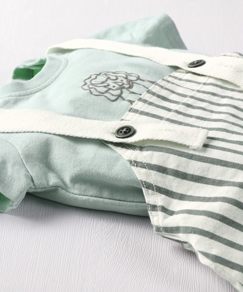 BRANSHES（ブランシェス）の「ハーフ丈サロペット（その他ベビーウェア・キッズ・オフホワイト/ブルー・80ｃｍ/70cm）」の22枚目の写真