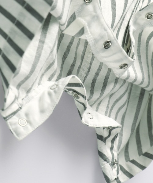 BRANSHES（ブランシェス）の「ハーフ丈サロペット（その他ベビーウェア・キッズ・オフホワイト/ブルー・80ｃｍ/70cm）」の10枚目の写真