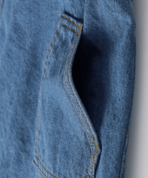 BRANSHES（ブランシェス）の「ハーフ丈サロペット（その他ベビーウェア・キッズ・オフホワイト/ブルー・80ｃｍ/70cm）」の14枚目の写真