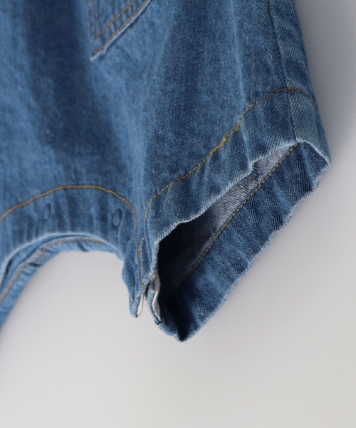 BRANSHES（ブランシェス）の「ハーフ丈サロペット（その他ベビーウェア・キッズ・オフホワイト/ブルー・80ｃｍ/70cm）」の17枚目の写真