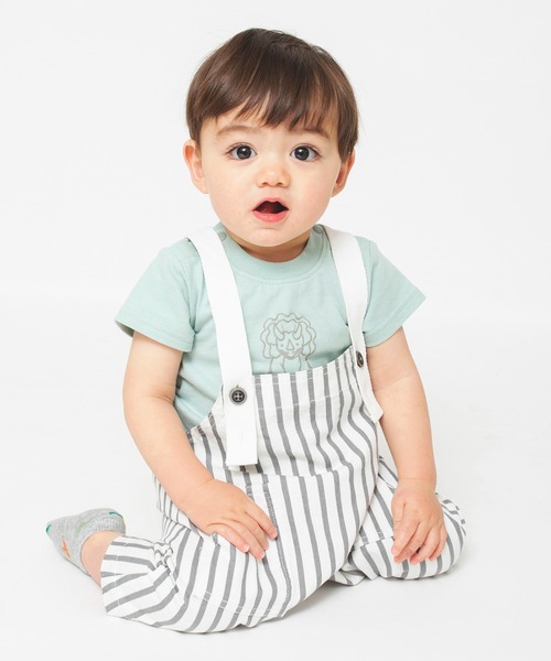 BRANSHES（ブランシェス）の「ハーフ丈サロペット（その他ベビーウェア・キッズ・オフホワイト/ブルー・80ｃｍ/70cm）」の12枚目の写真