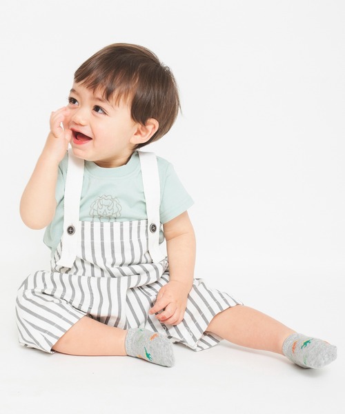 BRANSHES（ブランシェス）の「ハーフ丈サロペット（その他ベビーウェア・キッズ・オフホワイト/ブルー・80ｃｍ/70cm）」の15枚目の写真