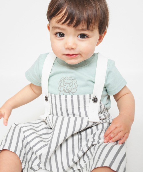 BRANSHES（ブランシェス）の「ハーフ丈サロペット（その他ベビーウェア・キッズ・オフホワイト/ブルー・80ｃｍ/70cm）」の18枚目の写真