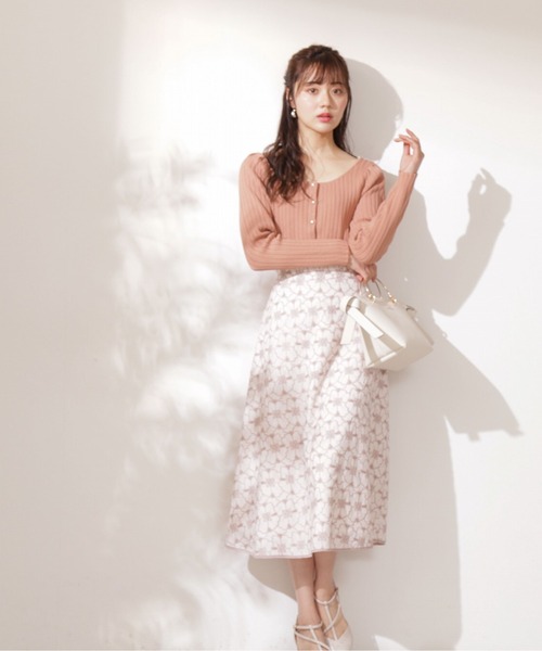 PROPORTION BODY DRESSING(プロポーションボディドレッシング)の「エンブロイダリーフラワースカート / 1212120309(スカート・レディース・オフホワイト/ライトグリーン/ブルー・MEDIUM/X-SMALL/SMALL)」の12枚目の写真