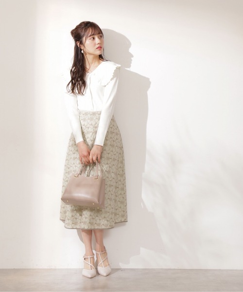 PROPORTION BODY DRESSING(プロポーションボディドレッシング)の「エンブロイダリーフラワースカート / 1212120309(スカート・レディース・オフホワイト/ライトグリーン/ブルー・MEDIUM/X-SMALL/SMALL)」の13枚目の写真