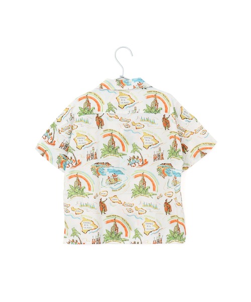 MAKE YOUR DAY（メイクユアデイ）の「アロハ柄半袖シャツ■80～140cm（シャツ/ブラウス・キッズ・サックスブルー/ベージュ/オフホワイト・120/110/130/100/90/140/80）」の16枚目の写真