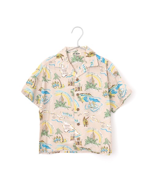 MAKE YOUR DAY（メイクユアデイ）の「アロハ柄半袖シャツ■80～140cm（シャツ/ブラウス・キッズ・サックスブルー/ベージュ/オフホワイト・120/110/130/100/90/140/80）」の17枚目の写真
