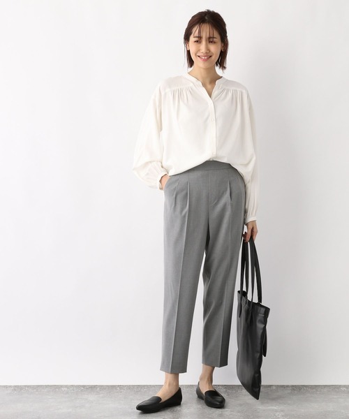 肌質 セール】サラサラリラックスブラウス長袖/255780（シャツ/ブラウス