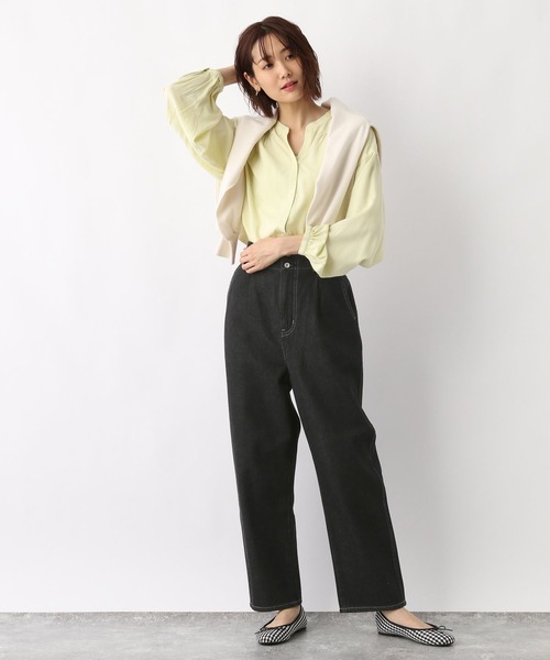 セール】サラサラリラックスブラウス長袖/255780（シャツ/ブラウス