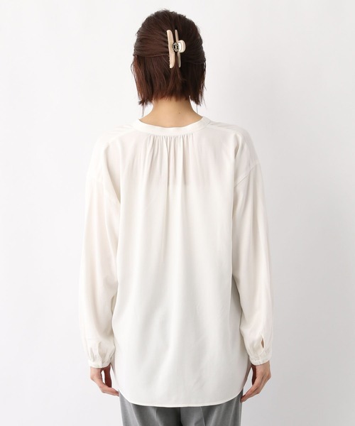 セール】サラサラリラックスブラウス長袖/255780（シャツ/ブラウス