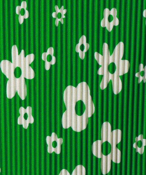 libelle more（リベル モア）の「スムース花プリントクリスタルプリーツジャンスカ（ジャンパースカート・レディース・グリーン/オフホワイト/ブラック・M/L）」の17枚目の写真