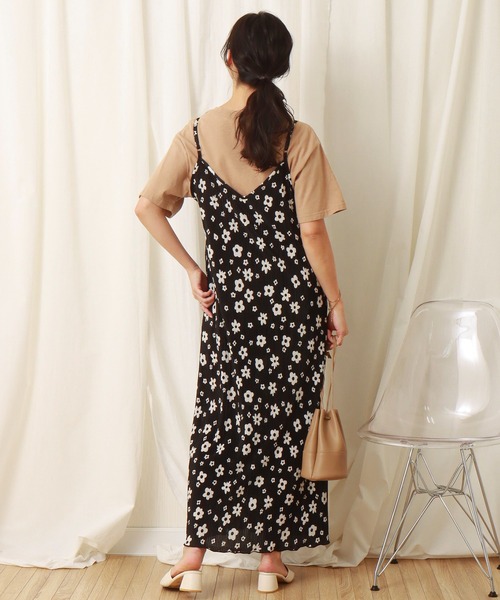 libelle more（リベル モア）の「スムース花プリントクリスタルプリーツジャンスカ（ジャンパースカート・レディース・グリーン/オフホワイト/ブラック・M/L）」の19枚目の写真