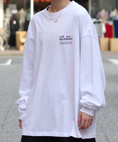 ILL'S（イルズ）の「ILL'S / イルズ CAP GIRL ビッグシルエットプリントロンT（Tシャツ/カットソー・メンズ・ホワイト/ブラック/ブルー・M/L）」の11枚目の写真