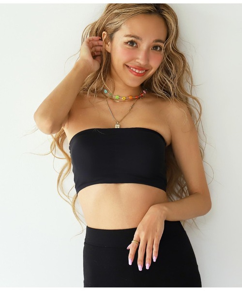 anap mimpi（アナップミンピ）の「シームレスブラトップ（チューブトップ・レディース・ホワイト/ブラック・FREE）」の12枚目の写真