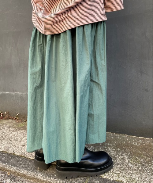 CIAOPANIC（チャオパニック）の「シャーリングスカート（スカート・レディース・ブラック/カーキ/アイボリー・FREE）」の12枚目の写真