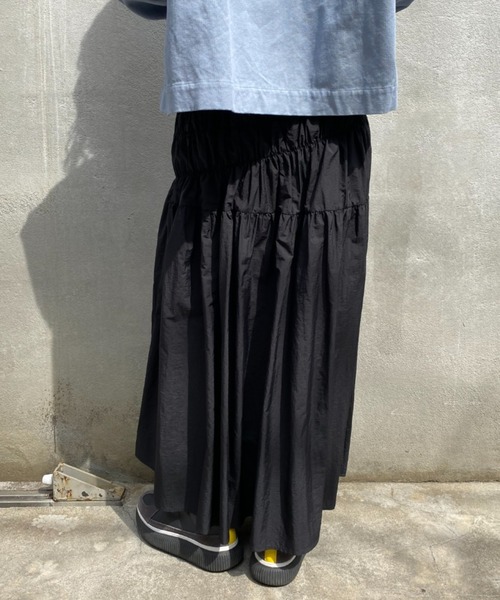 CIAOPANIC（チャオパニック）の「シャーリングスカート（スカート・レディース・ブラック/カーキ/アイボリー・FREE）」の17枚目の写真