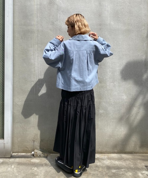 CIAOPANIC（チャオパニック）の「シャーリングスカート（スカート・レディース・ブラック/カーキ/アイボリー・FREE）」の22枚目の写真