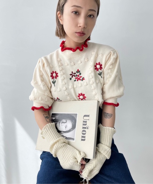 SANSeLF（サンセルフ）の「ダメージアームカバー【SANSeLF】sana22a002（アームカバー・レディース・ブラック/ホワイト・FREE）」の10枚目の写真