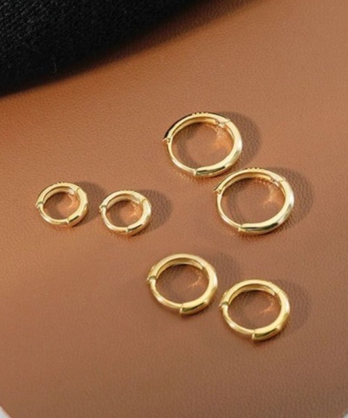WARAIJOGO(ワライジョウゴ)の「【WARAIJOGO】リングペアピアス/ユニセックス(NEZ)(ピアス(両耳用)・レディース・シルバー/ゴールド・6/8/10/12)」の5枚目の写真
