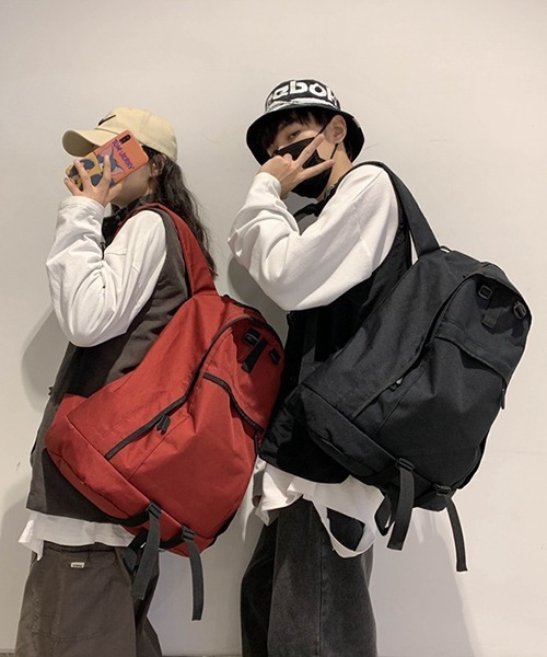 c.u.l(シーユーエル)の「【c.u.l】ユニセックス チェストベルト付きナイロン バックパック リュック cula362(バックパック/リュック・レディース・ブラック/ベージュ/レッド・FREE)」の10枚目の写真