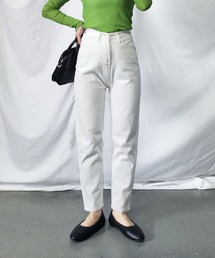 me+em select | 【 選べる４サイズ ／ 5カラー 】華奢見えハイウエストバルーンテーパードウォッシュデニムパンツ(デニムパンツ)