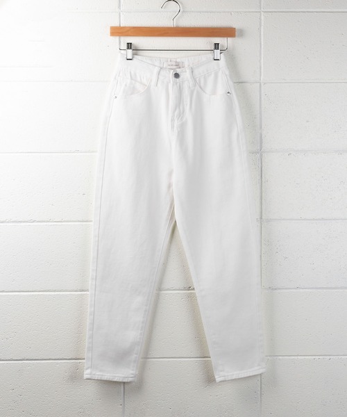 me+em select（ミームセレクト）の「※※【 選べる４サイズ ／ 5カラー 】華奢見えハイウエストバルーンテーパードウォッシュデニムパンツ（デニムパンツ・レディース・ブラック/グレー/ブルー/ホワイト/ライトブルー・X-LARGE/SMALL/MEDIUM/LARGE）」の9枚目の写真