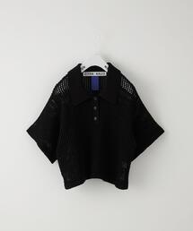 CITEN | ＜CITEN（シテン）＞ポロエリメッシュルーズニット(ニット/セーター)