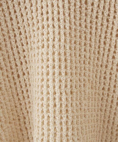 CITEN（シテン）の「＜CITEN（シテン）＞ポロエリメッシュルーズニット（ニット/セーター・レディース・ブラック/ナチュラル/ケリー・FREE）」の11枚目の写真