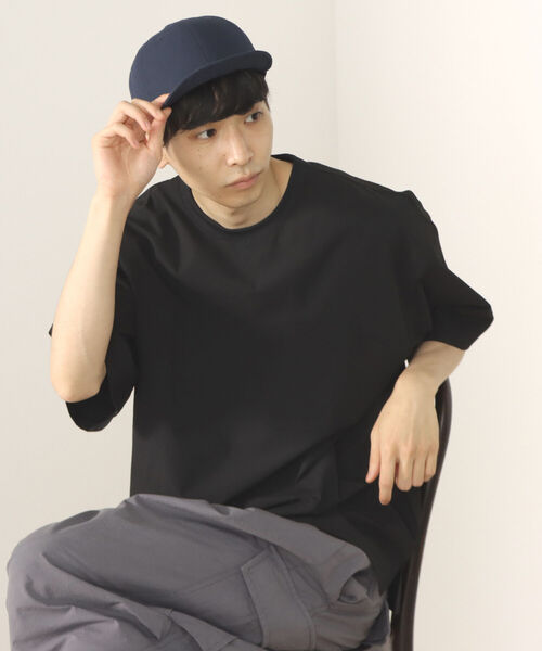 BEAMS HEART（ビームスハート）の「BEAMS HEART / コーデュラ ショートバイザー キャップ（キャップ・メンズ・ブラック/ネイビー・ONE SIZE）」の9枚目の写真