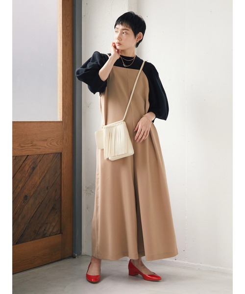 armonia（アルモニーア）の「armonia. ジョーゼットコンビネゾン（つなぎ/オールインワン・レディース・ベージュ/ネイビー/オレンジ・FREE）」の16枚目の写真