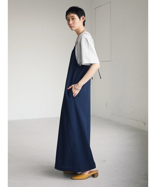 armonia（アルモニーア）の「armonia. ジョーゼットコンビネゾン（つなぎ/オールインワン・レディース・ベージュ/ネイビー/オレンジ・FREE）」の4枚目の写真