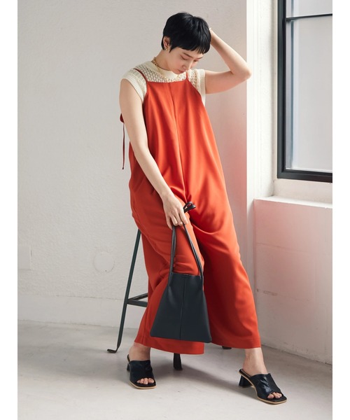 armonia（アルモニーア）の「armonia. ジョーゼットコンビネゾン（つなぎ/オールインワン・レディース・ベージュ/ネイビー/オレンジ・FREE）」の19枚目の写真