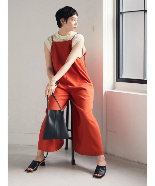 armonia（アルモニーア）の「armonia. ジョーゼットコンビネゾン（つなぎ/オールインワン・レディース・ベージュ/ネイビー/オレンジ・FREE）」の22枚目の写真