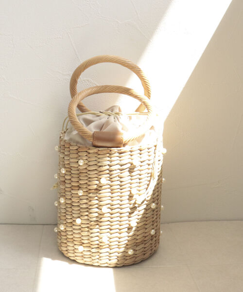 CACHELLIE（カシェリエ）の「【cachellie/カシェリエ】BANCUAN パールバスケットバッグ（かごバッグ・レディース・キナリ・FREE）」の3枚目の写真