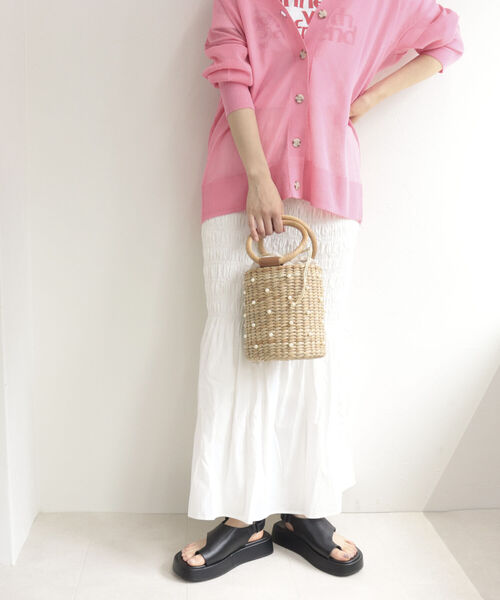 CACHELLIE（カシェリエ）の「【cachellie/カシェリエ】BANCUAN パールバスケットバッグ（かごバッグ・レディース・キナリ・FREE）」の2枚目の写真