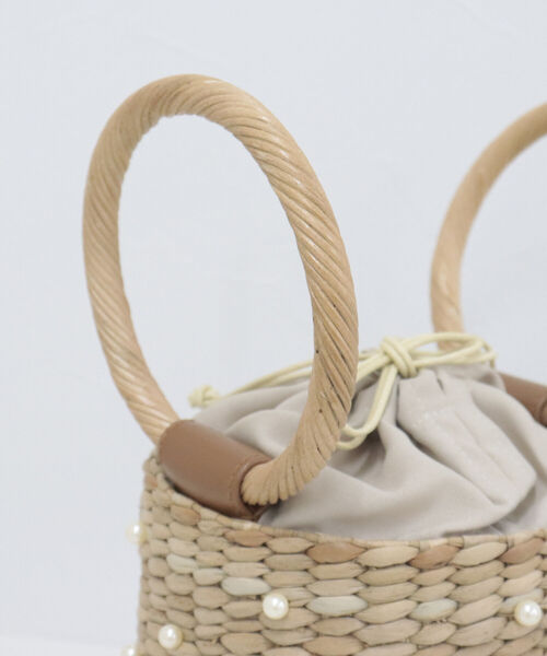 CACHELLIE（カシェリエ）の「【cachellie/カシェリエ】BANCUAN パールバスケットバッグ（かごバッグ・レディース・キナリ・FREE）」の10枚目の写真