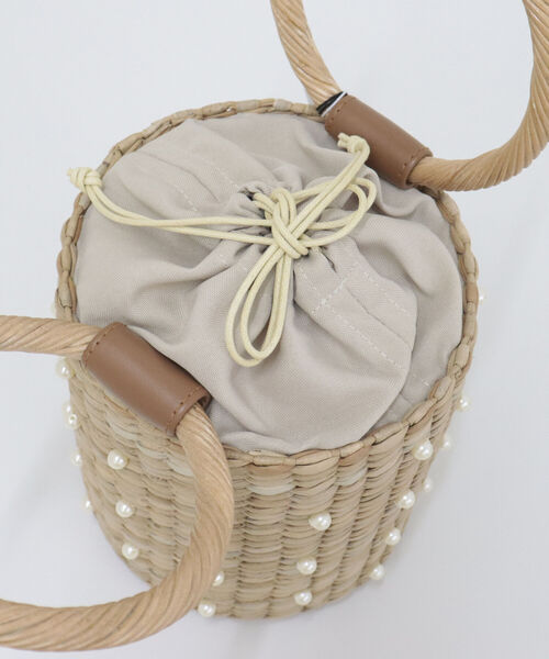 CACHELLIE（カシェリエ）の「【cachellie/カシェリエ】BANCUAN パールバスケットバッグ（かごバッグ・レディース・キナリ・FREE）」の7枚目の写真