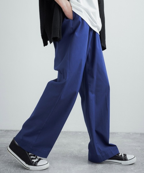 Rocky Monroe(ロッキーモンロー)の「コットンツイル ワイドスケーターワークパンツ(その他パンツ・メンズ・チャコールグレー/ブラック/ダークグリーン/ベージュ/レッド/オレンジ/マスタード/ロイヤルブルー/ワイン/キナリ・LL/M/L)」の2枚目の写真