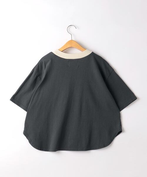highking（ハイキング）の「【別注】＜HIGHKING×green label relaxing＞TJ EX Tシャツ 110cm-130cm（Tシャツ/カットソー・キッズ・ダークグレー/オリーブ・XS(110-120cm)/S(120-130cm)）」の3枚目の写真