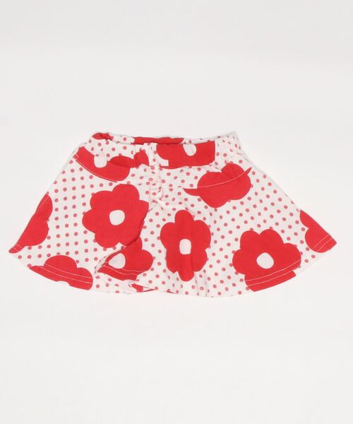 Caldia（カルディア）の「ＣＡ天竺総柄キュロットスカート（スカート・キッズ・ホワイト/レッド/オフホワイト/ラベンダー・90/100/110/120/130）」の4枚目の写真