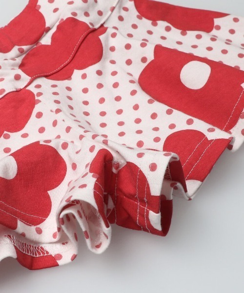 Caldia（カルディア）の「ＣＡ天竺総柄キュロットスカート（スカート・キッズ・ホワイト/レッド/オフホワイト/ラベンダー・90/100/110/120/130）」の6枚目の写真